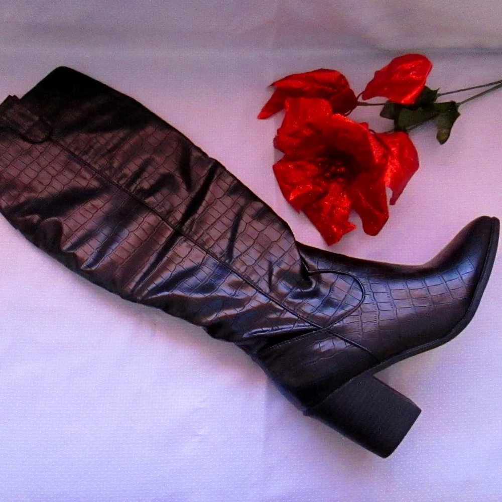 ๐ JOURNEE COLLECTION THERESE BLACK BOOTS SZ 7 NEW ๐ - Picture 1 of 16